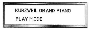LCD display showing Kurzweil Grand Piano Play Mode